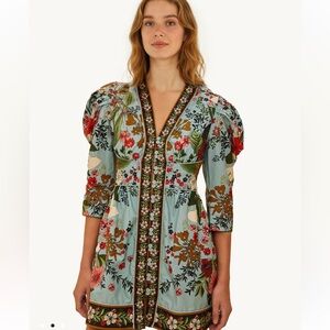 Farm Rio floral Puff Sleeve Dress